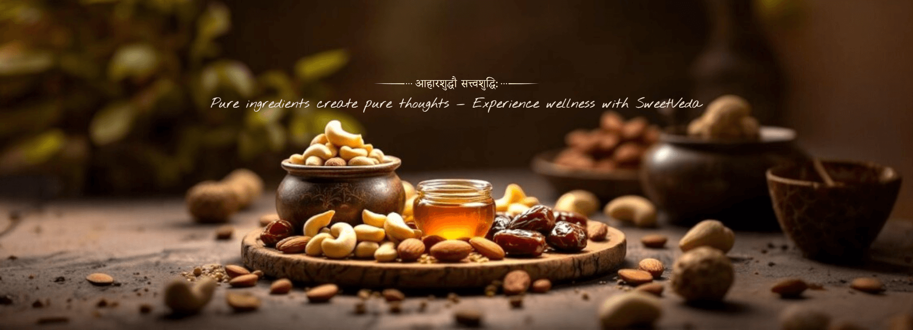 sweets made by dry fruits, almond, cashew almond home page banner