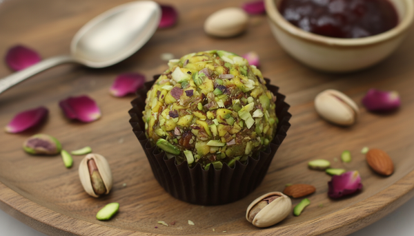 Gulkand Dryfruit Ball / Laddu with gulkand