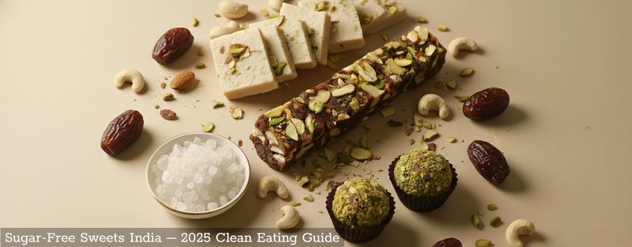 Sugar-Free Sweets in India (2025 Clean Eating Guide) – Best Options, Sweeteners & Where to Buy