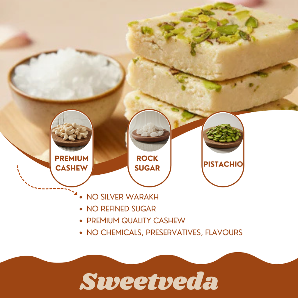 Kaju Katli with its premium ingredients