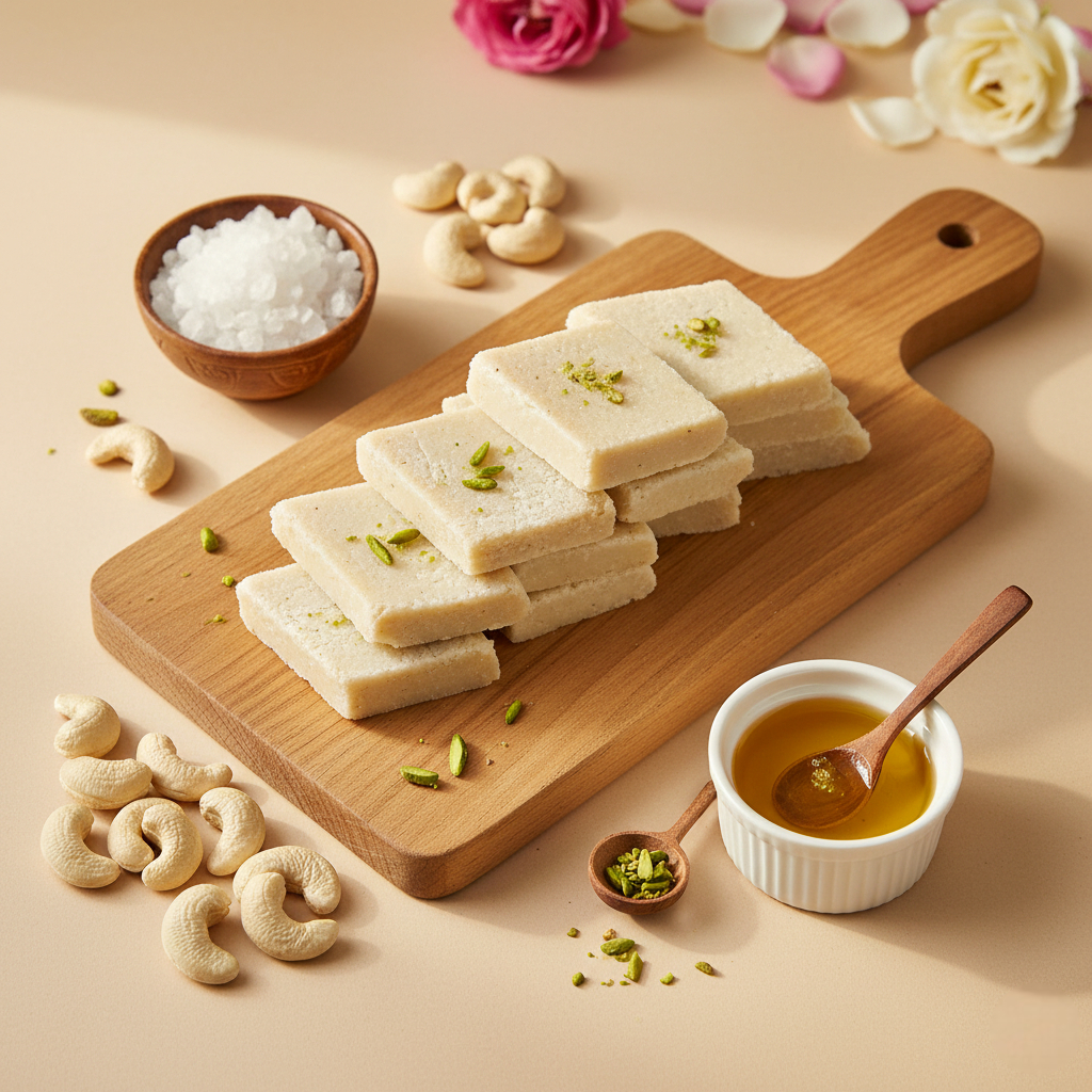 Kaju katli with A2 cow ghee and Rock Sugar