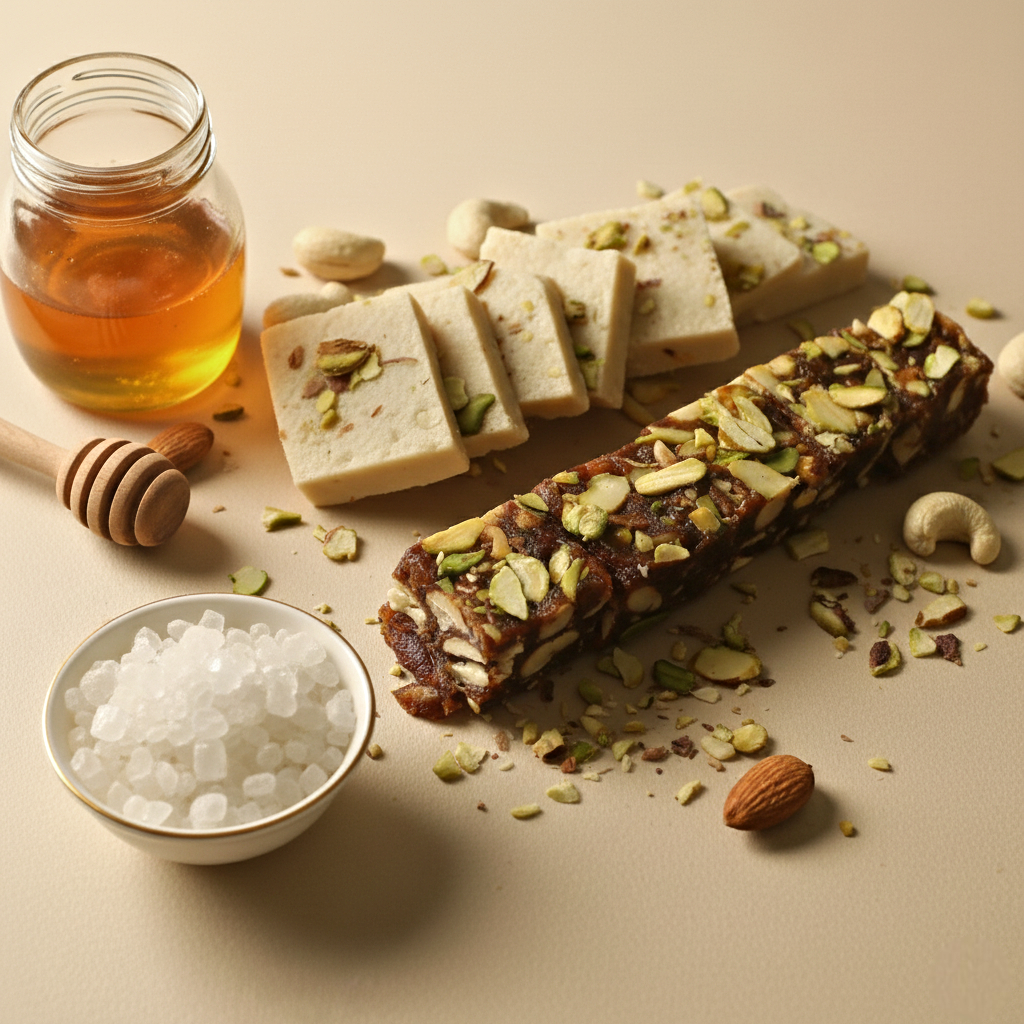 500GM Dryfruit Mix Mithai Box (Kaju Katli , Dates Delight)